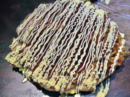 お好み焼き 食べ物,お好み焼き,大阪の写真素材