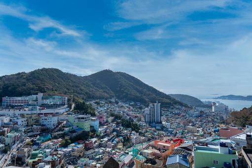 絶景の甘川文化村 甘川文化村,韓国,釜山の写真素材