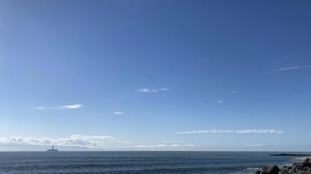 青空と海 青空と海の写真