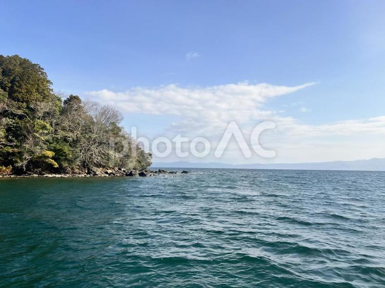 青い空と美しい海岸線の風景 海,海岸,海岸線の写真素材