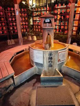 足湯 足湯,薬師の湯,三朝温泉の写真素材