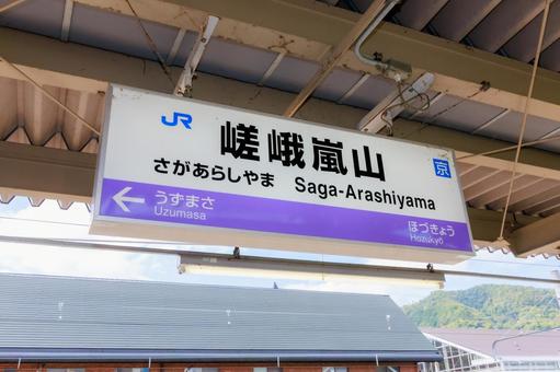 駅の案内看板 駅の案内看板 駅,案内看板,嵯峨嵐山の写真素材