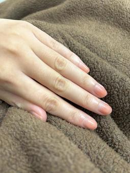 コーラルネイル コーラルネイル ネイル,ネイルシール,手の写真素材