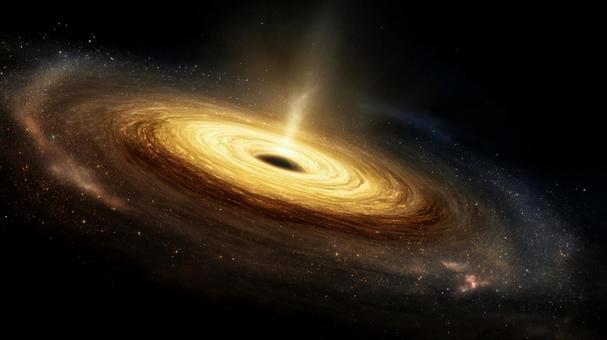星を飲み込む超大質量ブラックホール 星を飲み込む超大質量ブラックホールの写真
