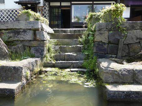 倉敷美観地区 川舟流し 舟からの風景 倉敷美観地区 川舟流し 舟からの風景 倉敷美観地区,川舟流し,船着き場の写真素材