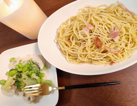 おうちごはん/パスタ おうちごはん/パスタ おうちごはん,自炊,パスタの写真素材
