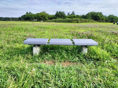 Photo, bench, break, grassland, 