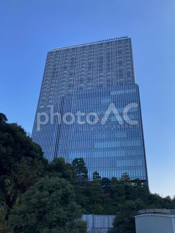 東急キャピトルタワー　緑と青空　千代田区 東急キャピトルタワー,千代田区,永田町の写真素材