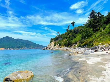 金華山の海岸 金華山の海岸 海,海岸,金華山の写真素材
