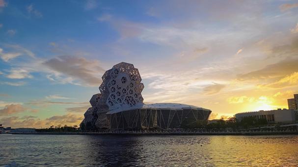 高雄湾の夕焼け 高雄湾の夕焼け 台湾,歴史,海外旅行の写真素材