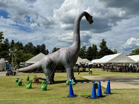 福井県庁での祭り 恐竜のバルーン 福井県庁での祭り 恐竜のバルーンの写真