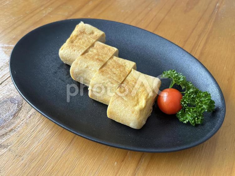 カット後の出汁巻き玉子２ だし巻き,厚焼き,たまごの写真素材