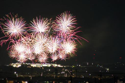2025前橋花火大会7 2025前橋花火大会7 花火,夏,夜景の写真素材