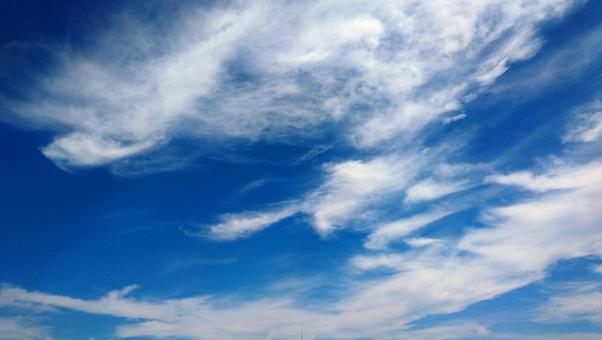 White clouds in the blue sky, JPG
