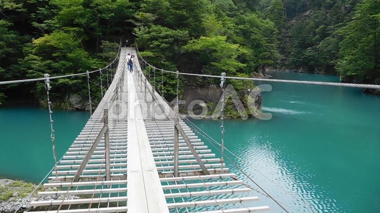 夢のつり橋、寸又峡 夢のつり橋,寸又峡,絶景の写真素材