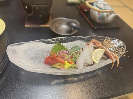 松葉蟹の刺身 松葉蟹,刺身,カニ刺しの写真素材