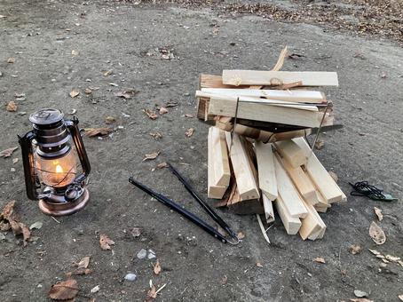 Preparing for a bonfire Preparing for a bonfire