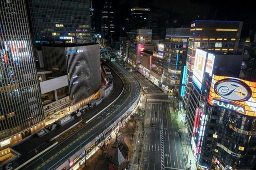 銀座の夜景 銀座の夜景 銀座,夜景,都内の写真素材