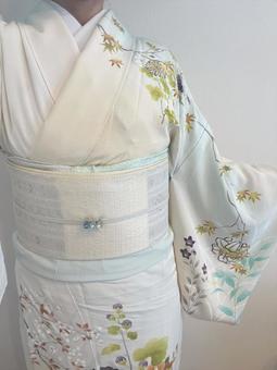Photo, to visit, kimono, single garment, 