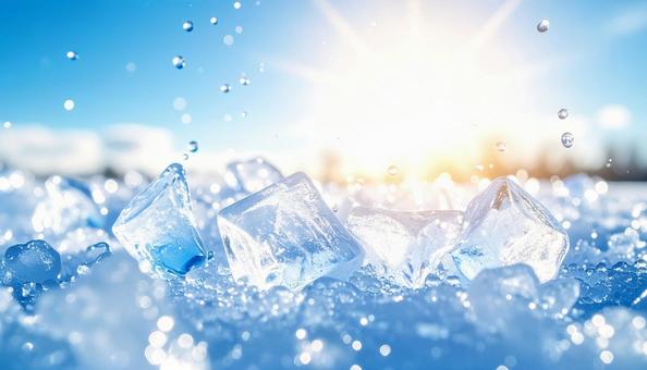 輝くアイスキューブの写真