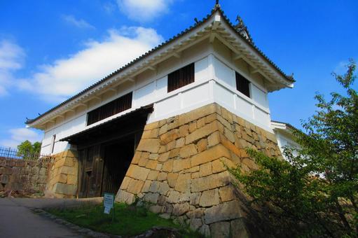 広島県-福山城-筋鉄御門 福山城,城,筋鉄御門の写真素材