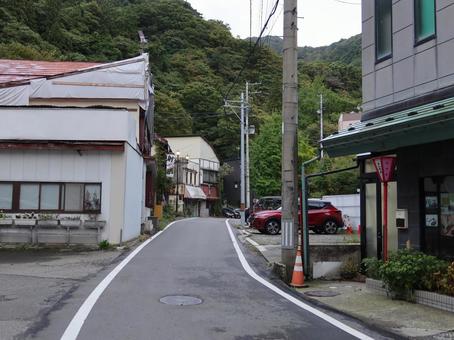 会津若松 東山温泉 温泉街 会津若松 東山温泉 温泉街 会津若松,東山温泉,射的場の写真素材