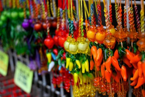 唐辛子のストラップ ストラップ,お土産,中国の写真素材