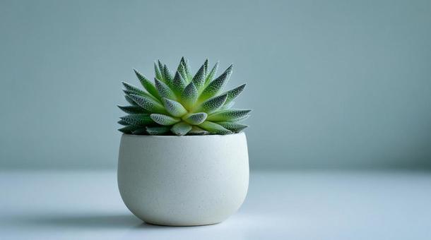 白い鉢に収まったハオルチア 白い鉢に収まったハオルチアの写真