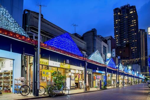 中央区 月島もんじゃストリート（東京） 月島,もんじゃストリート,商店街の写真素材