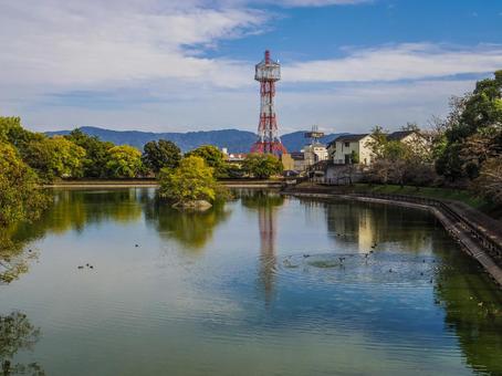 【奈良県】大和郡山・鷲池 鷲池,大和郡山,奈良県の写真素材
