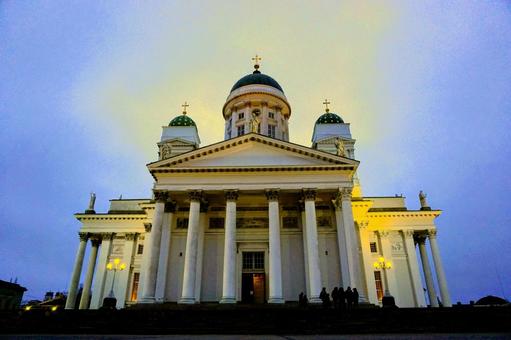 フィンランドの街並み フィンランド,ヘンルシンキ,クリスマスの写真素材