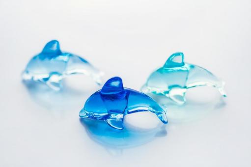 イルカ(アクリル)1 イルカ(アクリル)1 イルカ,透明,クリスタルの写真素材