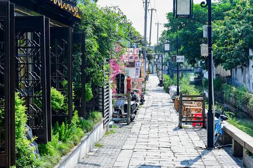 Photo, suzhou, pingjiang road, yangtze river (in china), 