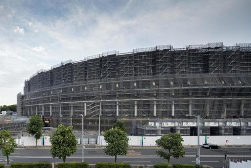 建設工事中の競技場 建設工事中の競技場 スポーツ,スタジアム,半球の写真素材