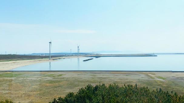日本海の砂浜と空3 日本海の砂浜と空3の写真