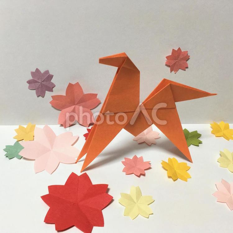 折り紙　干支　ウマ 折り紙,干支,ウマの写真素材