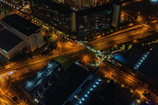 都市夜景 都市夜景,夜景,夜の写真素材