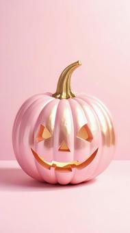 ピンクゴールドなハロウィンかぼちゃ ピンクゴールドなハロウィンかぼちゃの写真