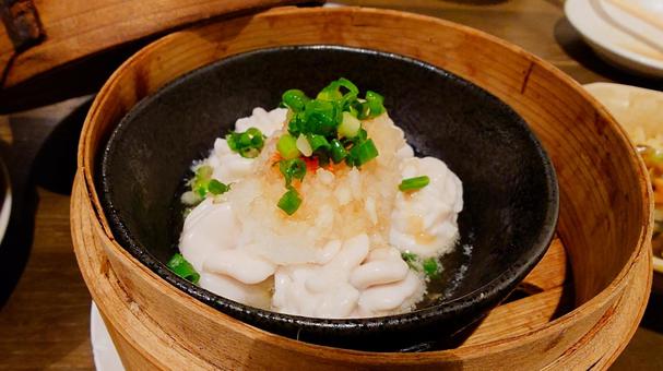 Steamed milt with ponzu sauce, JPG Steamed milt with ponzu sauce, JPG