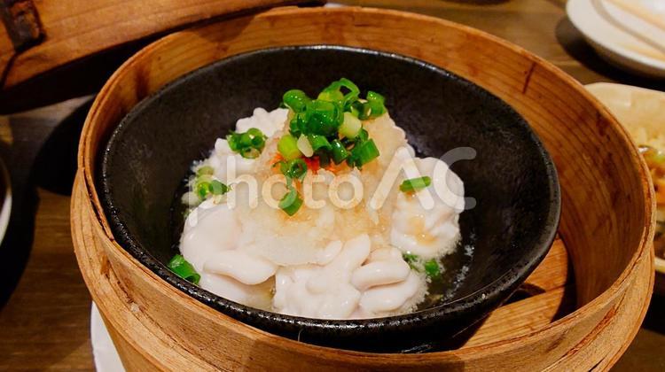 蒸し白子　白子ポン酢 白子,蒸し白子,白子ポン酢の写真素材