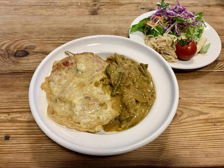 ランチ ランチ,カレー,ご飯の写真素材