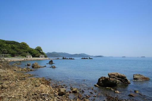 兵庫県 赤穂御崎海岸遊歩道からの風景 兵庫県 赤穂御崎海岸遊歩道からの風景 赤穂御崎海岸遊歩道,赤穂御崎遊歩道,大塚海岸の写真素材