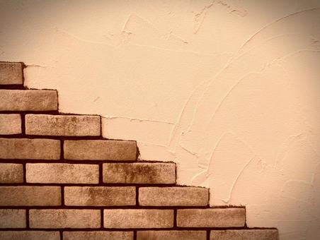 Plastered wall and brick sepia color background material, JPG Plastered wall and brick sepia color background material, JPG