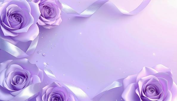パステルパープルが優雅な薔薇の装飾の写真