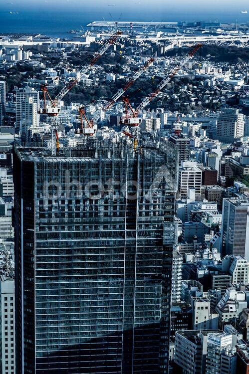 横浜ランドマークタワーから見える街並み 横浜,街並み,横浜市の写真素材