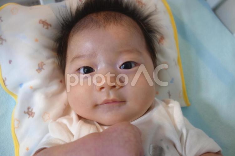 赤ちゃん(男児)　２か月 赤ちゃん,乳児,男児の写真素材