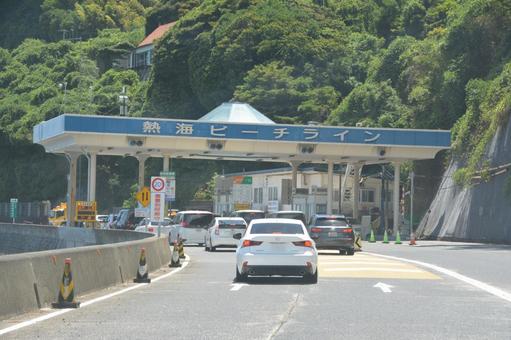 Photo, atami beach line, material, there is material road, 