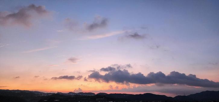 朝焼け 朝焼け 朝焼け,朝,早朝の写真素材