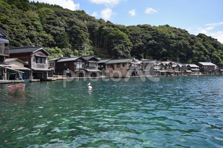【兵庫】伊根の風景 伊根,山,海の写真素材