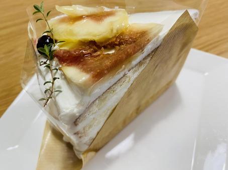 イチジクのケーキ カフェ,おいしい,ケーキの写真素材